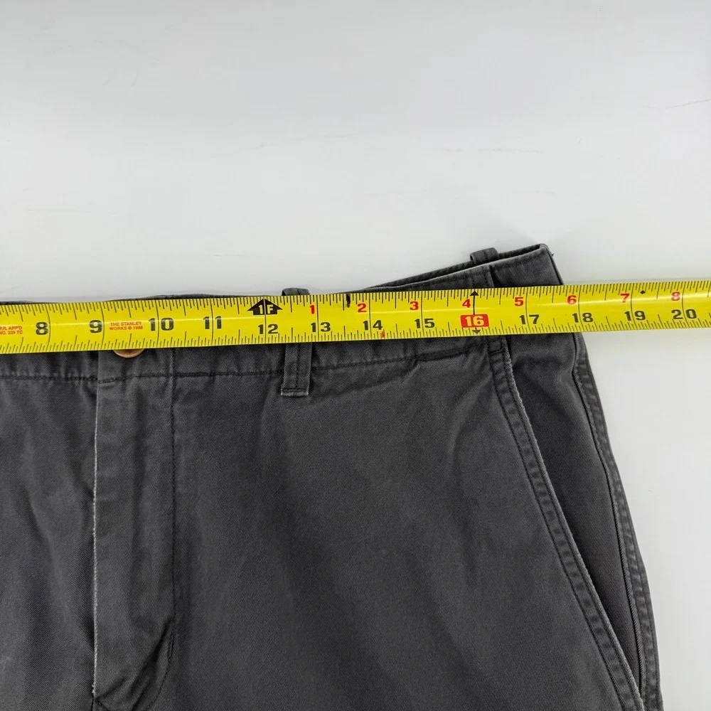 Banana Republic Relaxed Fit Men Preppy Grandpa Core Gray Chinos Pants Size 35x32